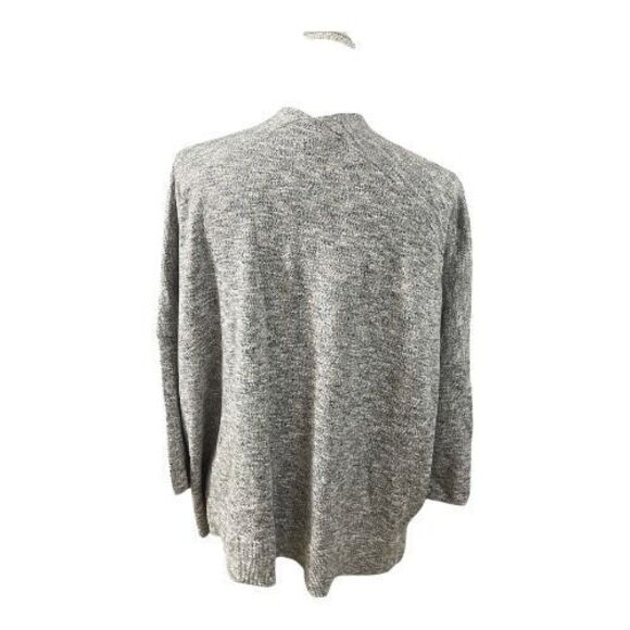 Loft Petites Women Grey Sparkle Cardigan Size M Petite Open Front 3/4-Sleeve - Picture 11 of 12